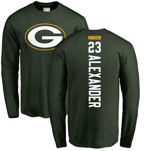 Men Green Bay Packers Green #23 Alexander Jaire Backer Nike NFL Long Sleeve T Shirt